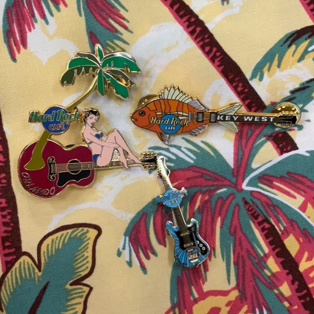 3 Hard Rock Cafe Tropical pins
